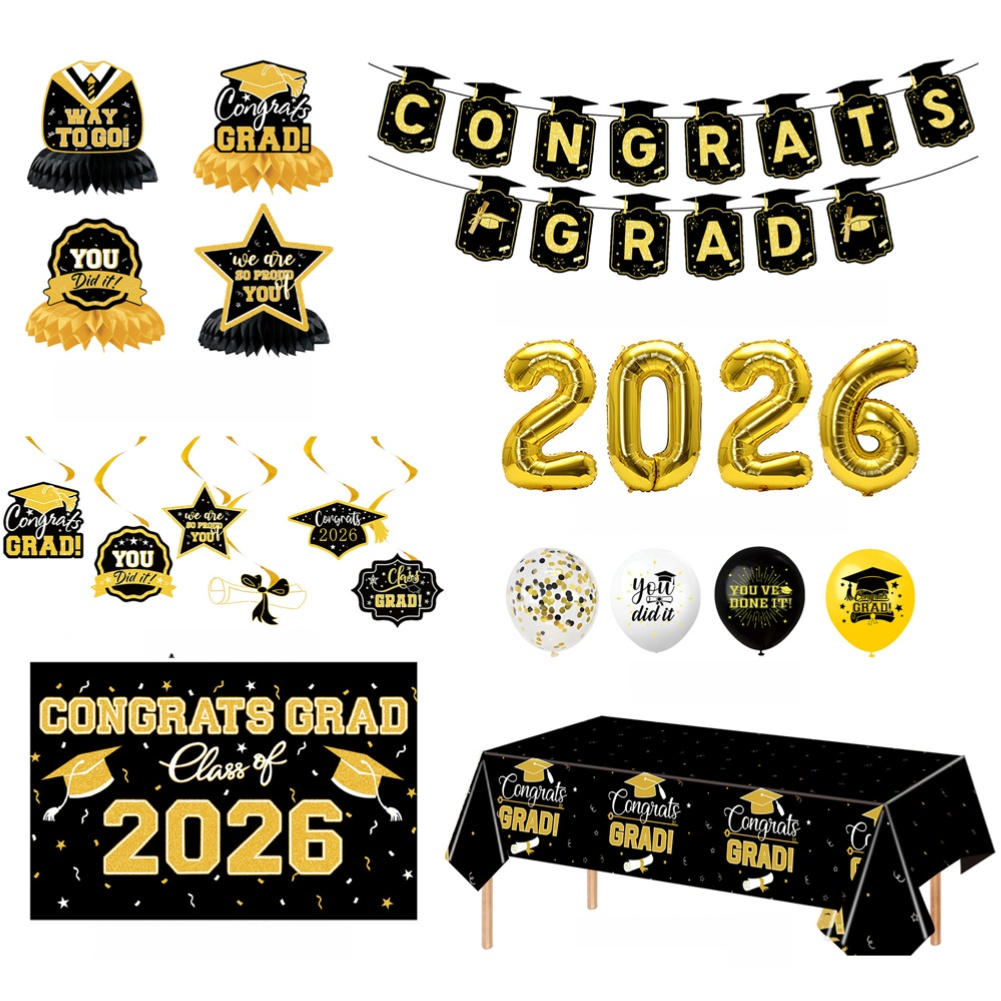 Graduation Party Kit Class of  - огляд і ціна Party Banner Gold