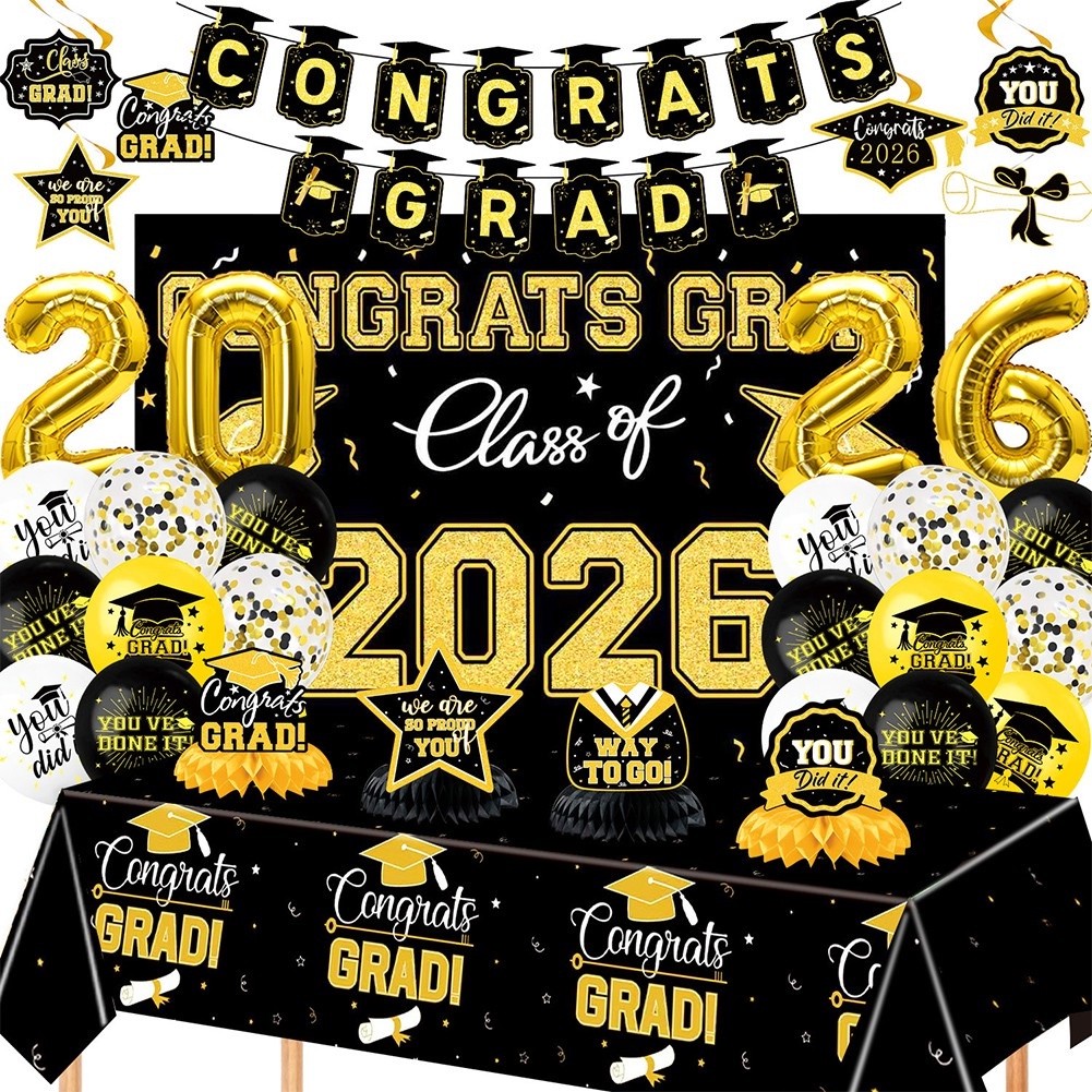 Graduation Party Kit Class of  - огляд і ціна Party Banner Gold