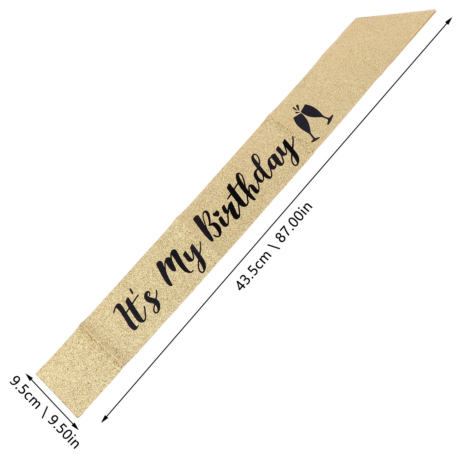 1Pcs Birthday Sash Glitter Clo - огляд і ціна Birthday Sash Glitter