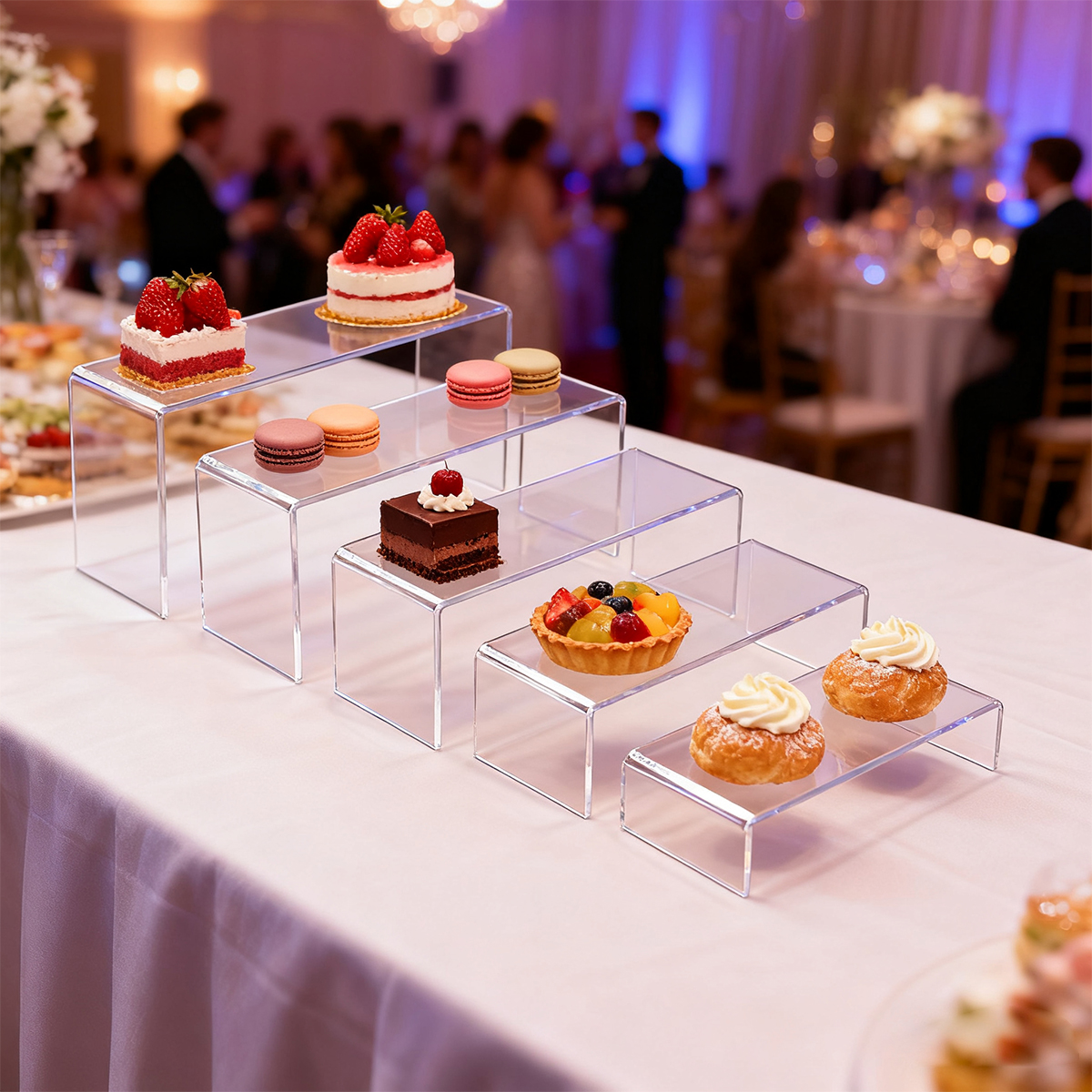 5pcs Acrylic Dessert Display S - огляд і ціна Cupcake Stand Tier