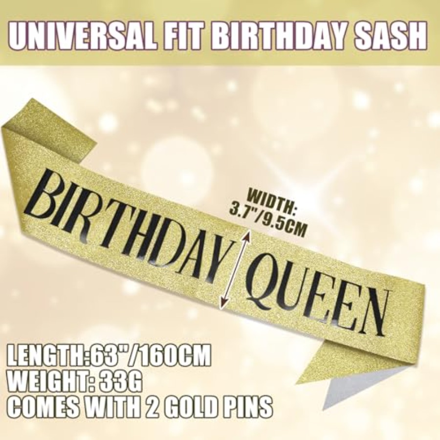 Birthday Queen Sash Glitter Go - огляд і ціна Birthday Sash Glitter