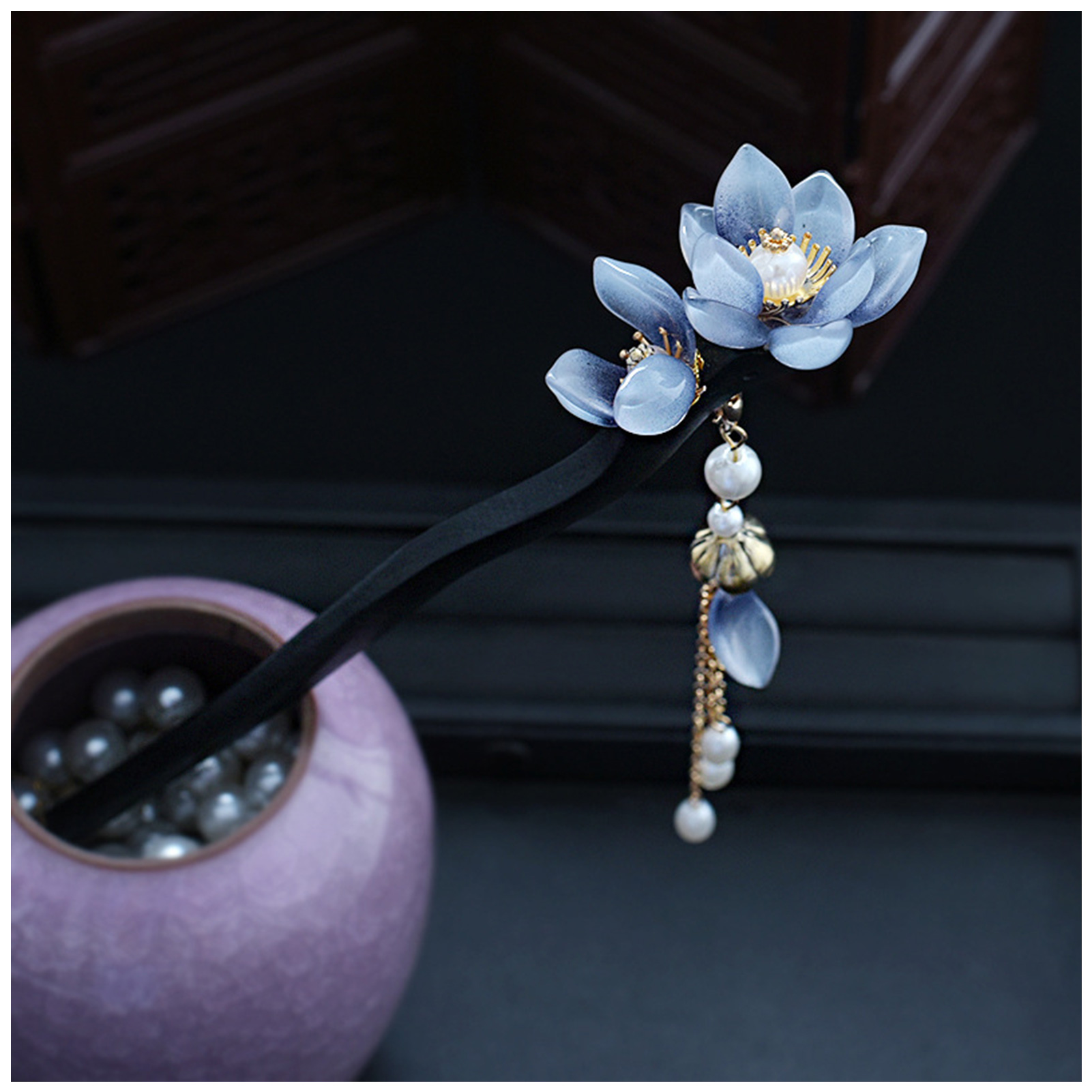 Blue Flower Hair Stick Vintage - огляд і ціна Event Suppliers