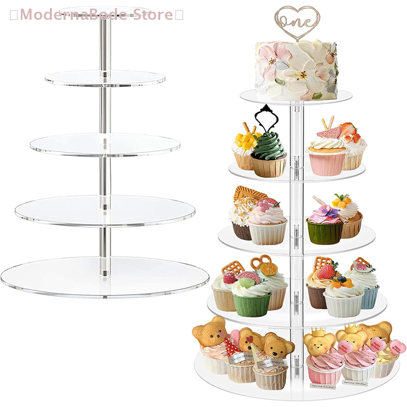 3/4/5 Tier Acrylic Round Cupca - огляд і ціна Cupcake Stand Tier