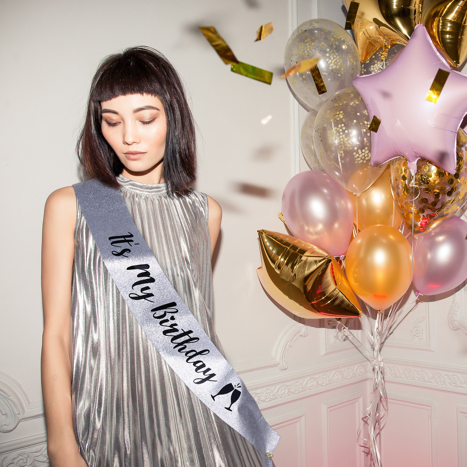 1Pcs Birthday Party Shoulder S - огляд і ціна Birthday Sash Glitter