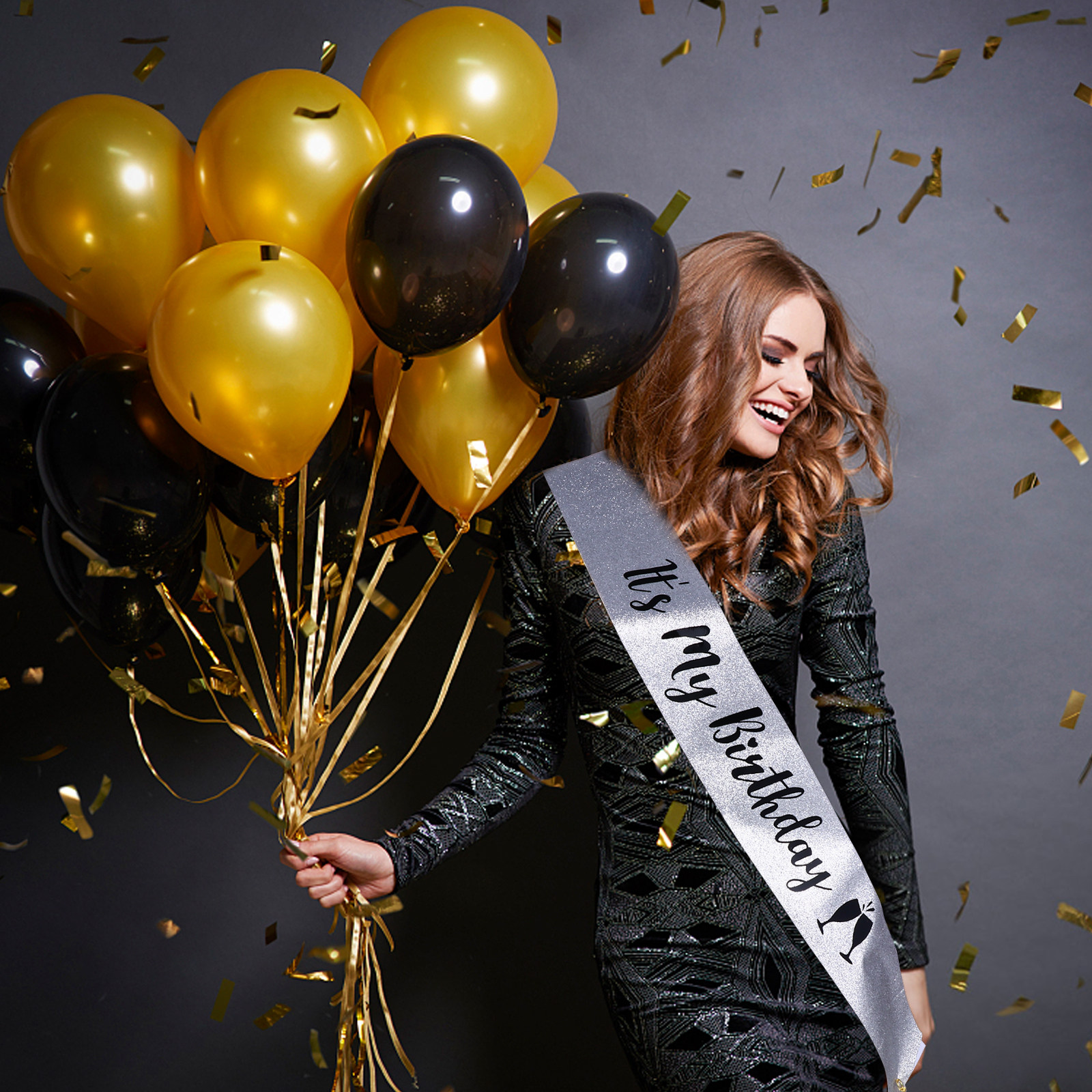 1Pcs Birthday Party Shoulder S - огляд і ціна Birthday Sash Glitter