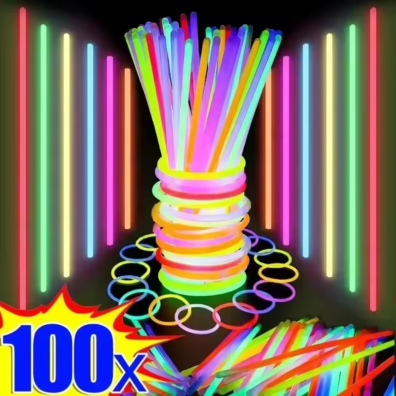 50/100Pcs Fluorescence Sticks  - огляд і ціна Cotton Candy Cone