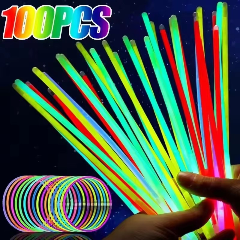 50/100Pcs Fluorescence Sticks  - огляд і ціна Cotton Candy Cone