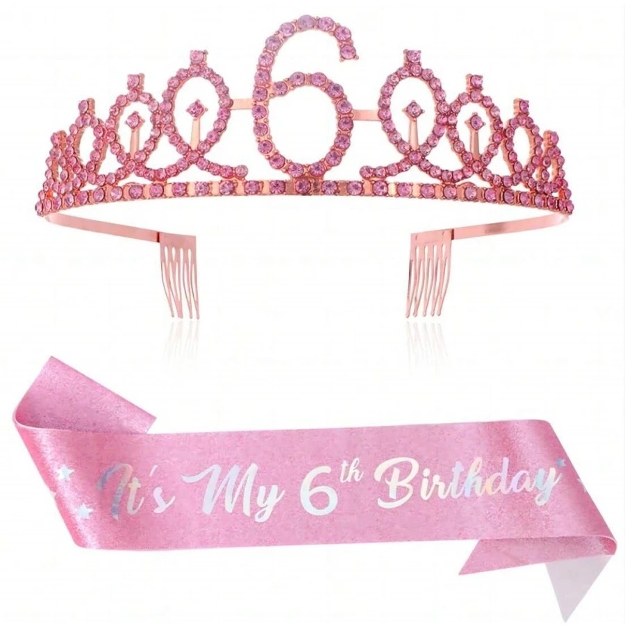 Glitter Birthday Crown Sash Wo - огляд і ціна Birthday Sash Glitter