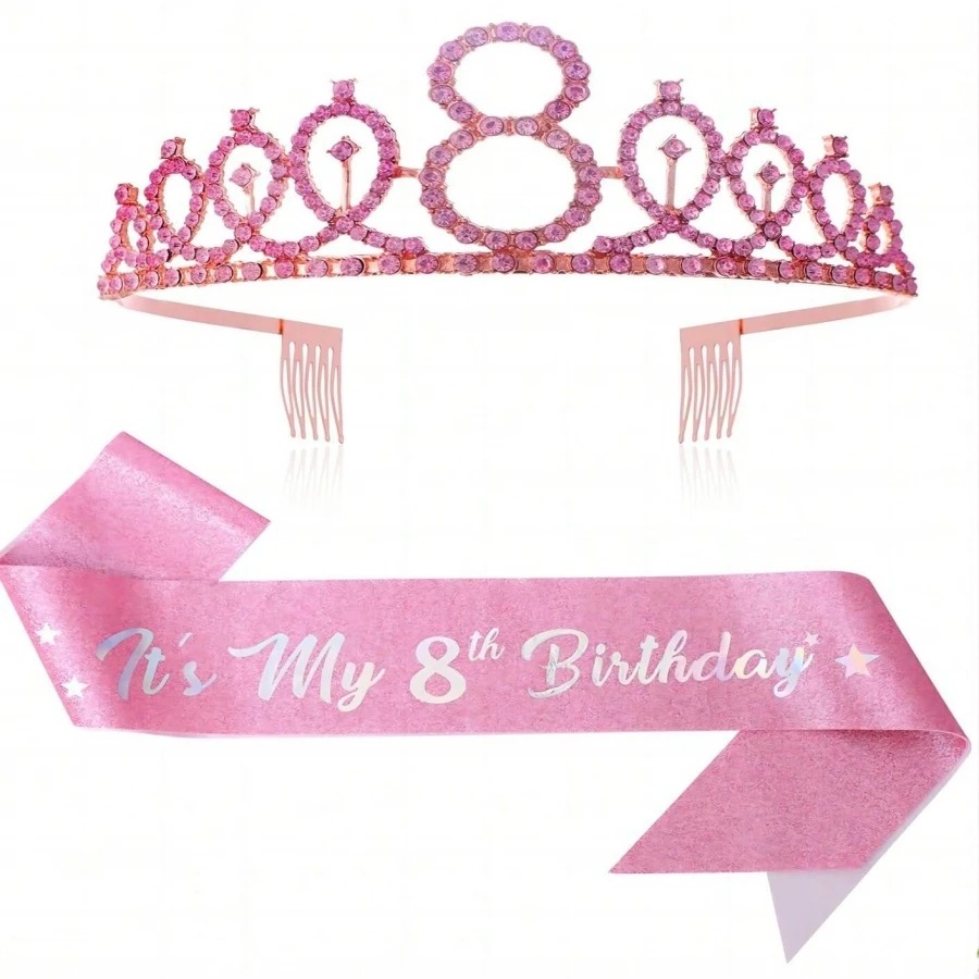 Glitter Birthday Crown Sash Wo - огляд і ціна Birthday Sash Glitter
