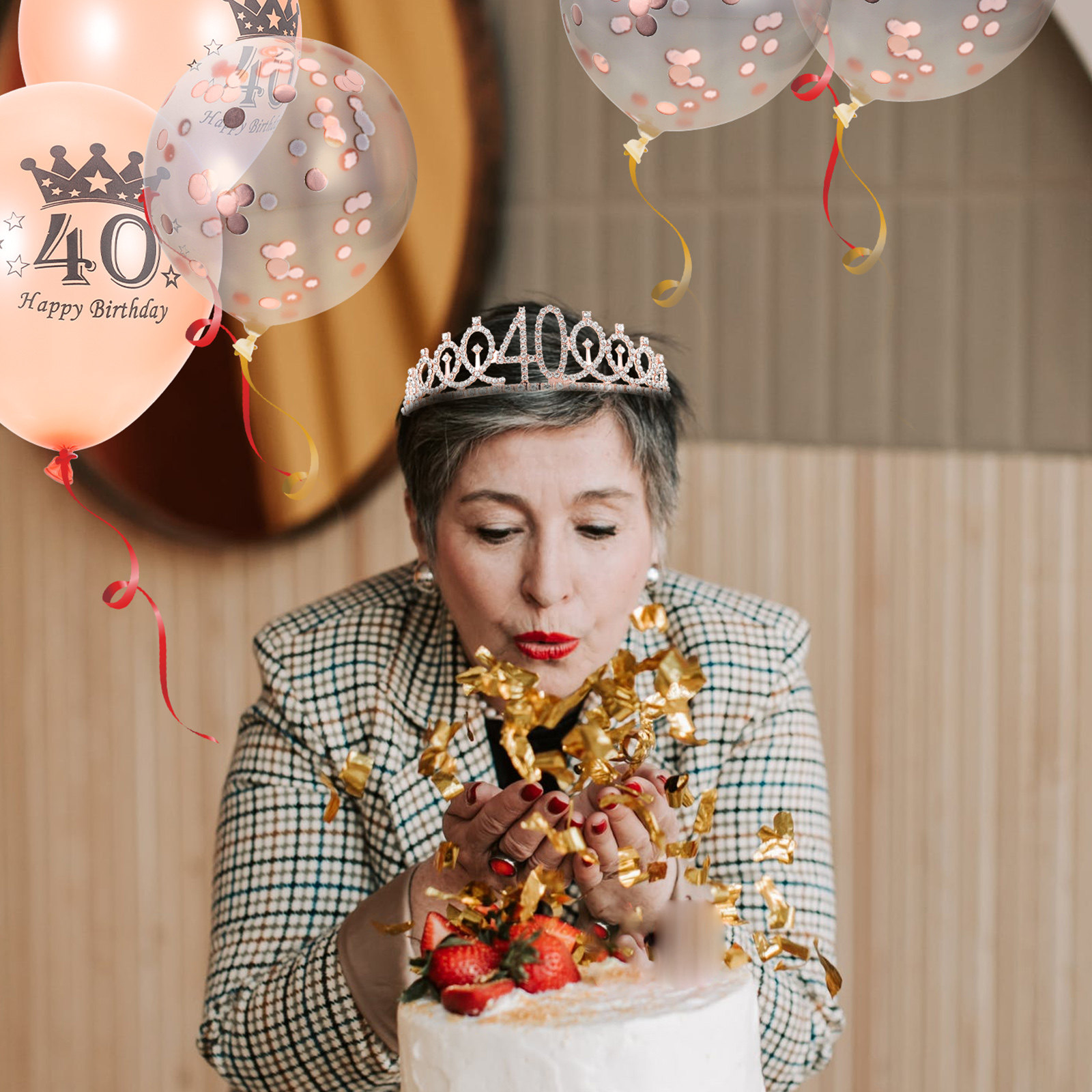 1Set Girl Birthday Crown and S - огляд і ціна Birthday Sash Glitter