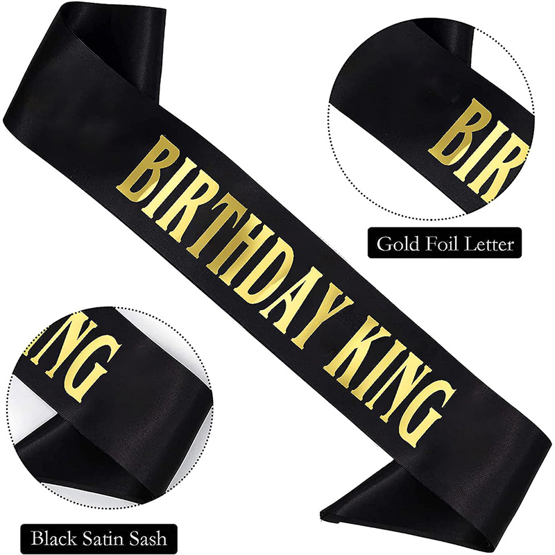 1pc Black Gold Birthday 