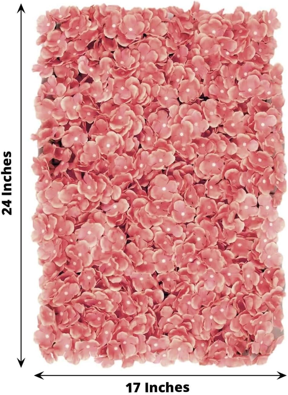 4 Pcs Pink Dusty Rose Silk Hyd - огляд і ціна Flower Wall Panel