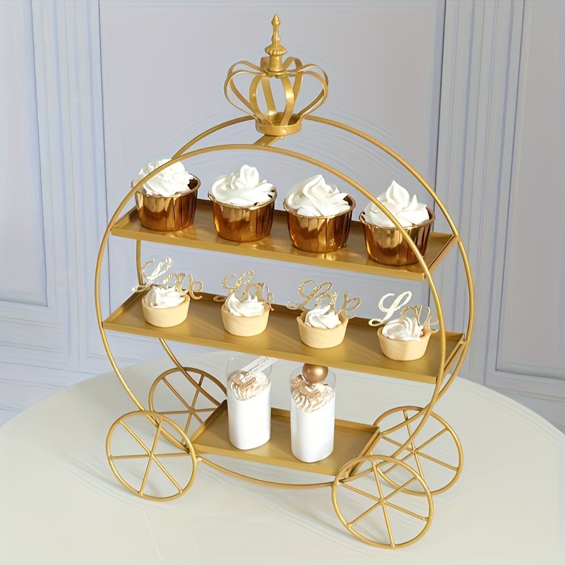3-Tier Golden Crown Cake Stand - огляд і ціна Cupcake Stand Tier