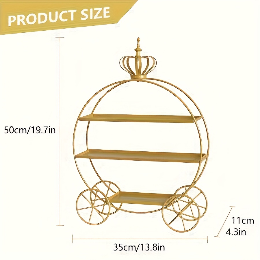 3-Tier Golden Crown Cake Stand - огляд і ціна Cupcake Stand Tier