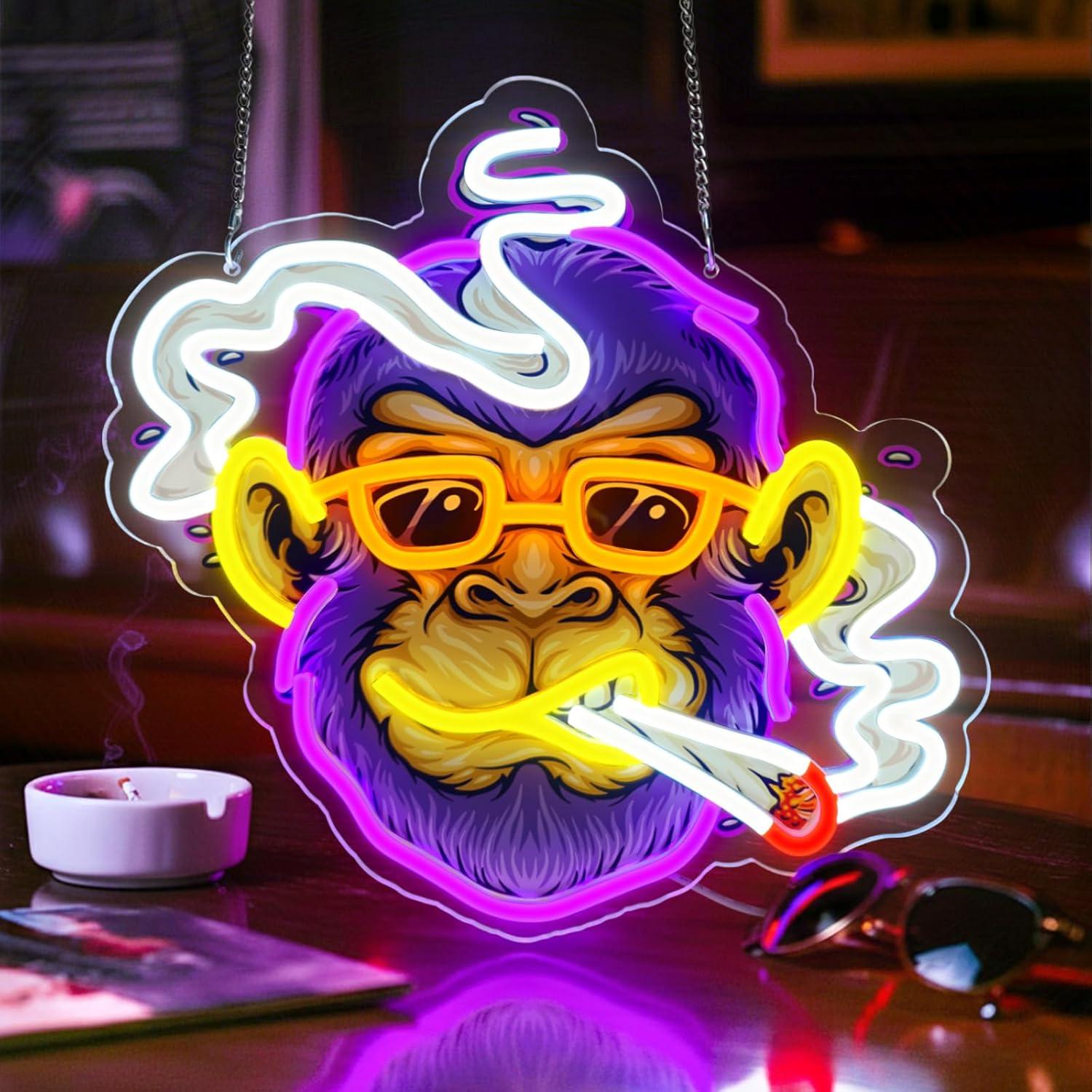 Cool Monkey Neon Sign Smoking  - огляд і ціна Neon Sign Party