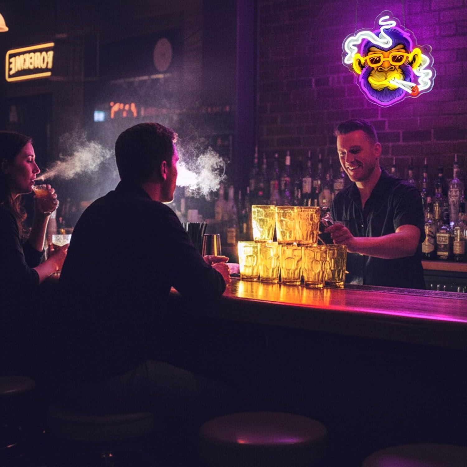 Cool Monkey Neon Sign Smoking  - огляд і ціна Neon Sign Party