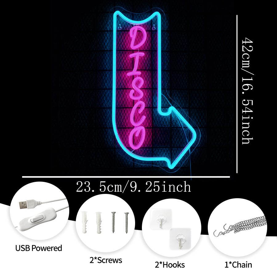 Disco Neon Sign LED Word Light - огляд і ціна Neon Sign Party
