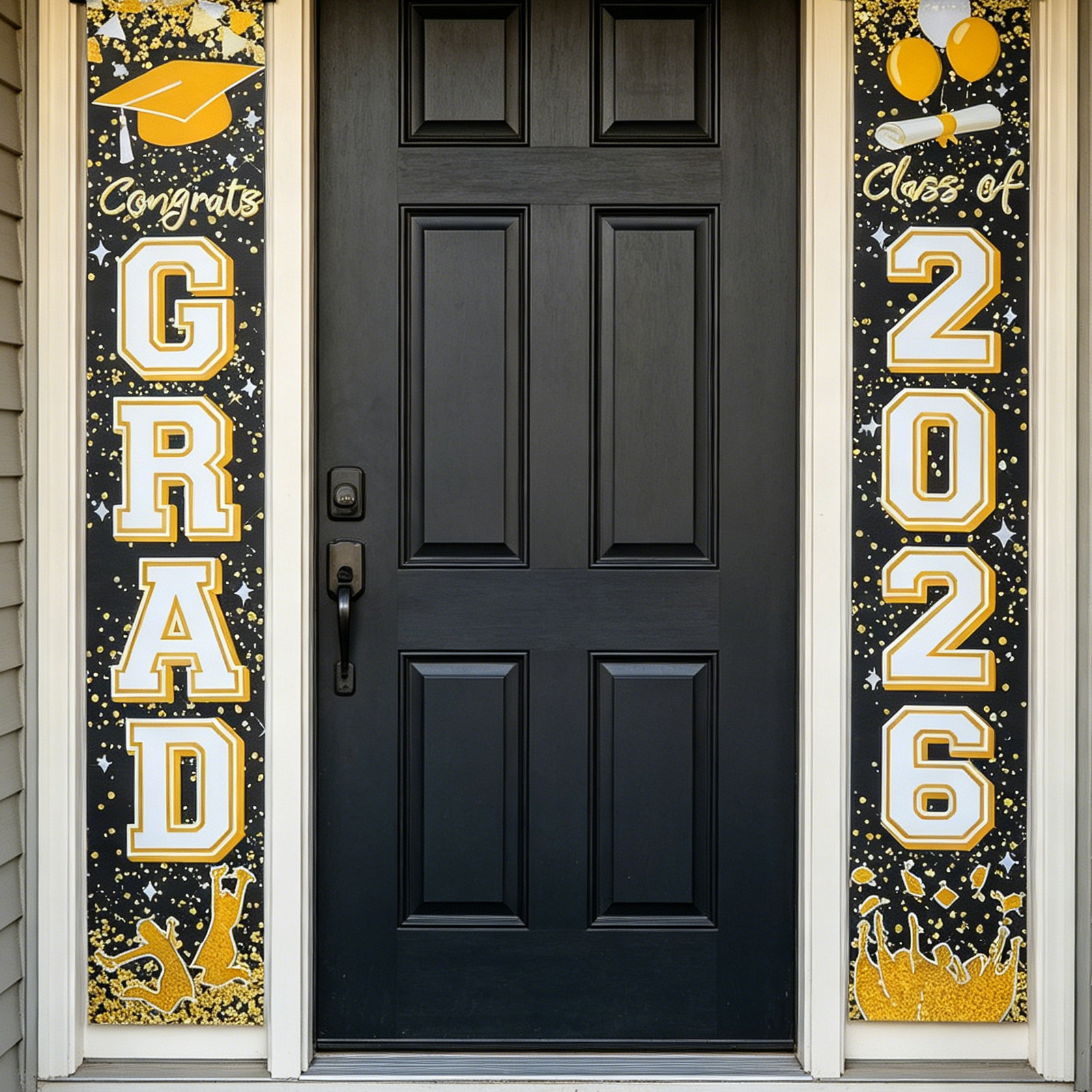 1Pair Graduation Door Couplets - огляд і ціна Party Banner Gold