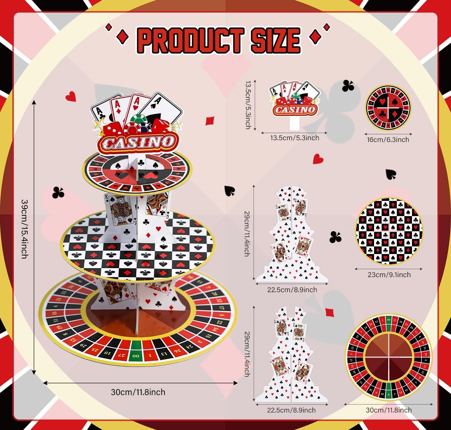 Casino Cupcake Stand 3 Tier fo - огляд і ціна Cupcake Stand Tier