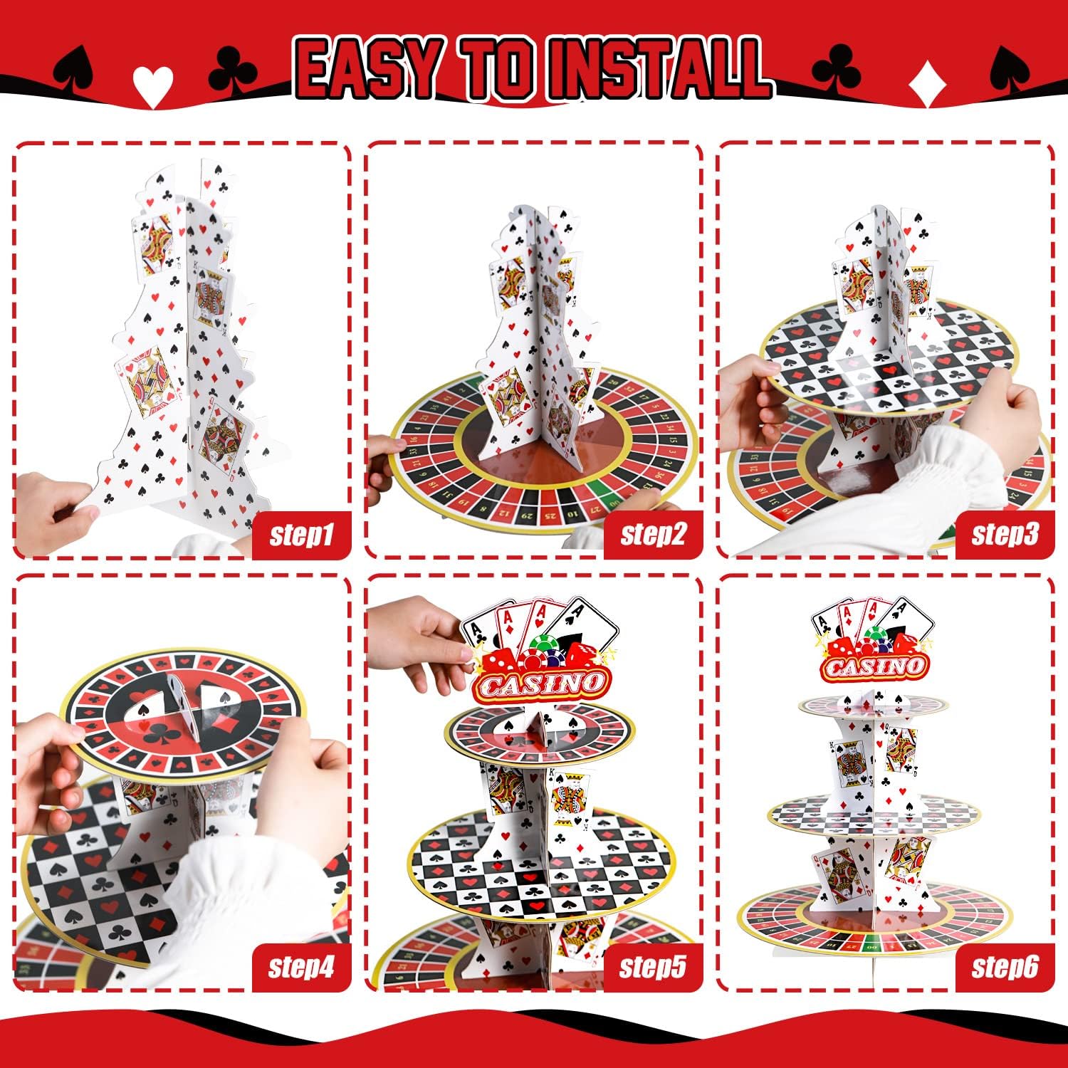 Casino Cupcake Stand 3 Tier fo - огляд і ціна Cupcake Stand Tier