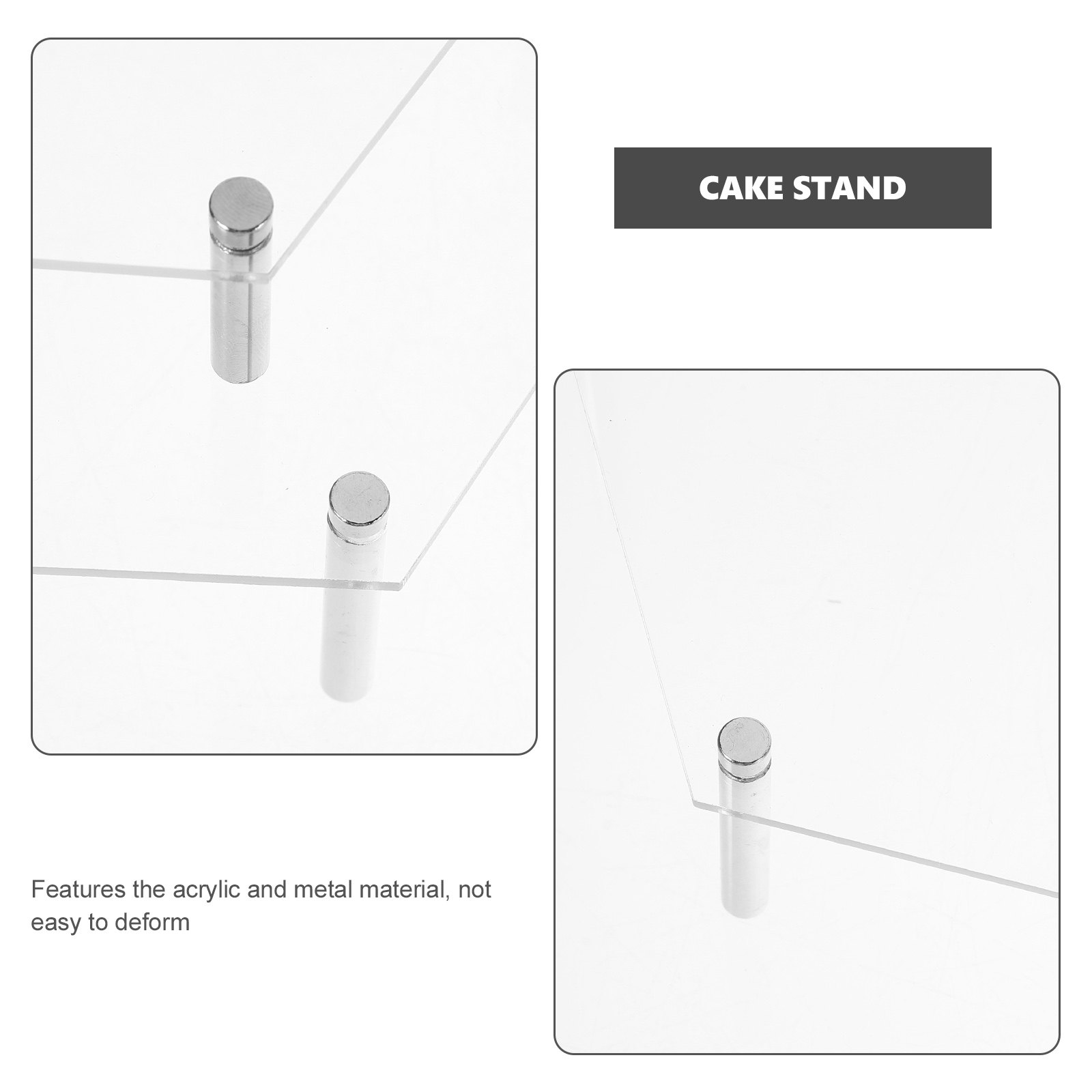 1Set Acrylic Cake Stand Clear  - огляд і ціна Cupcake Stand Tier