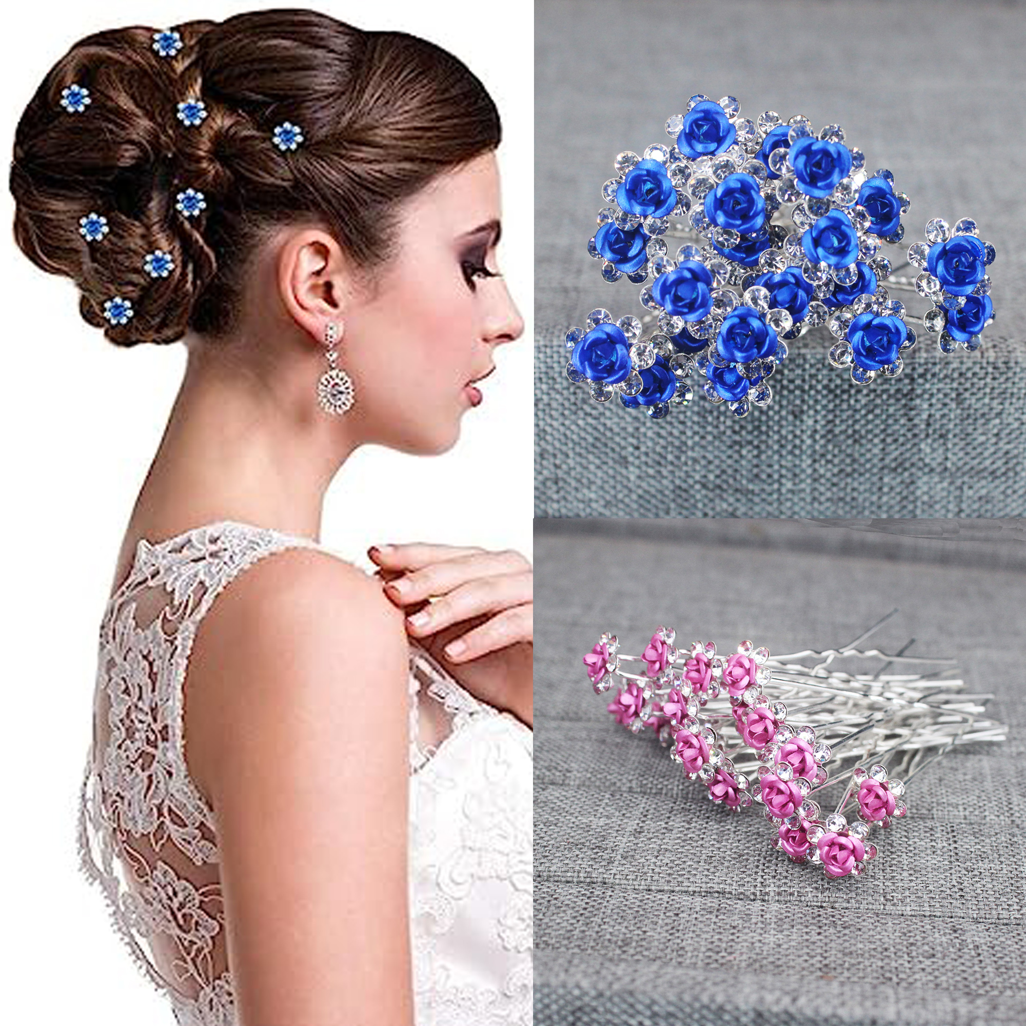 20PCS Rose Flower Rhinestone H - огляд і ціна Event Suppliers