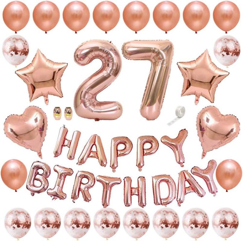 Rose Gold Happy Birthday Banne - огляд і ціна Party Banner Gold