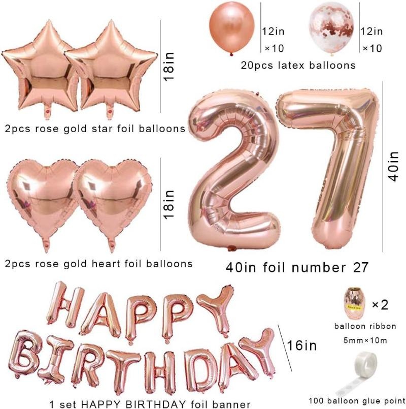 Rose Gold Happy Birthday Banne - огляд і ціна Party Banner Gold
