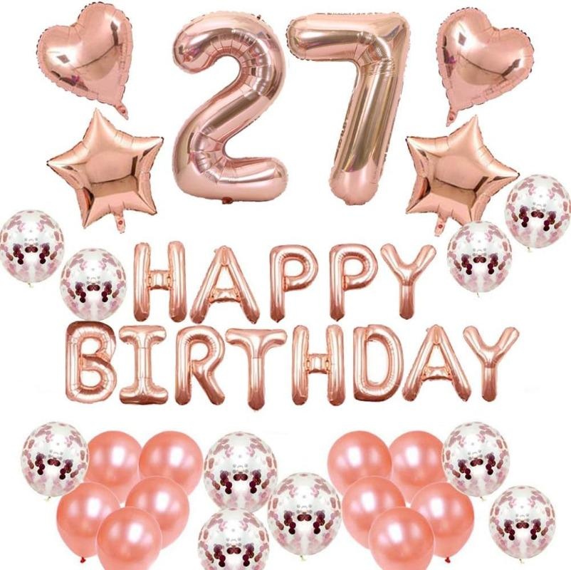 Rose Gold Happy Birthday Banne - огляд і ціна Party Banner Gold