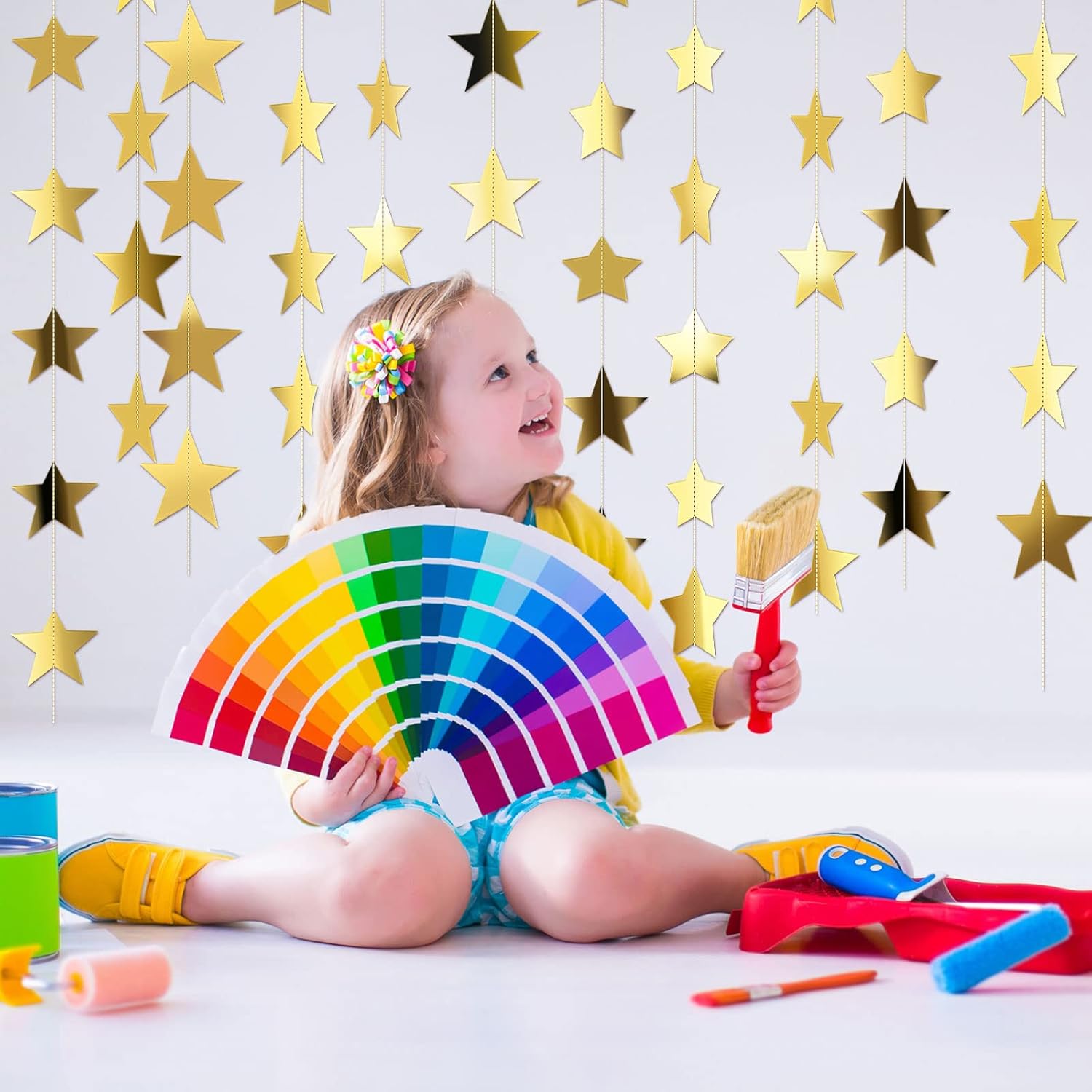 130ft Star Garland Banner for  - огляд і ціна Party Banner Gold