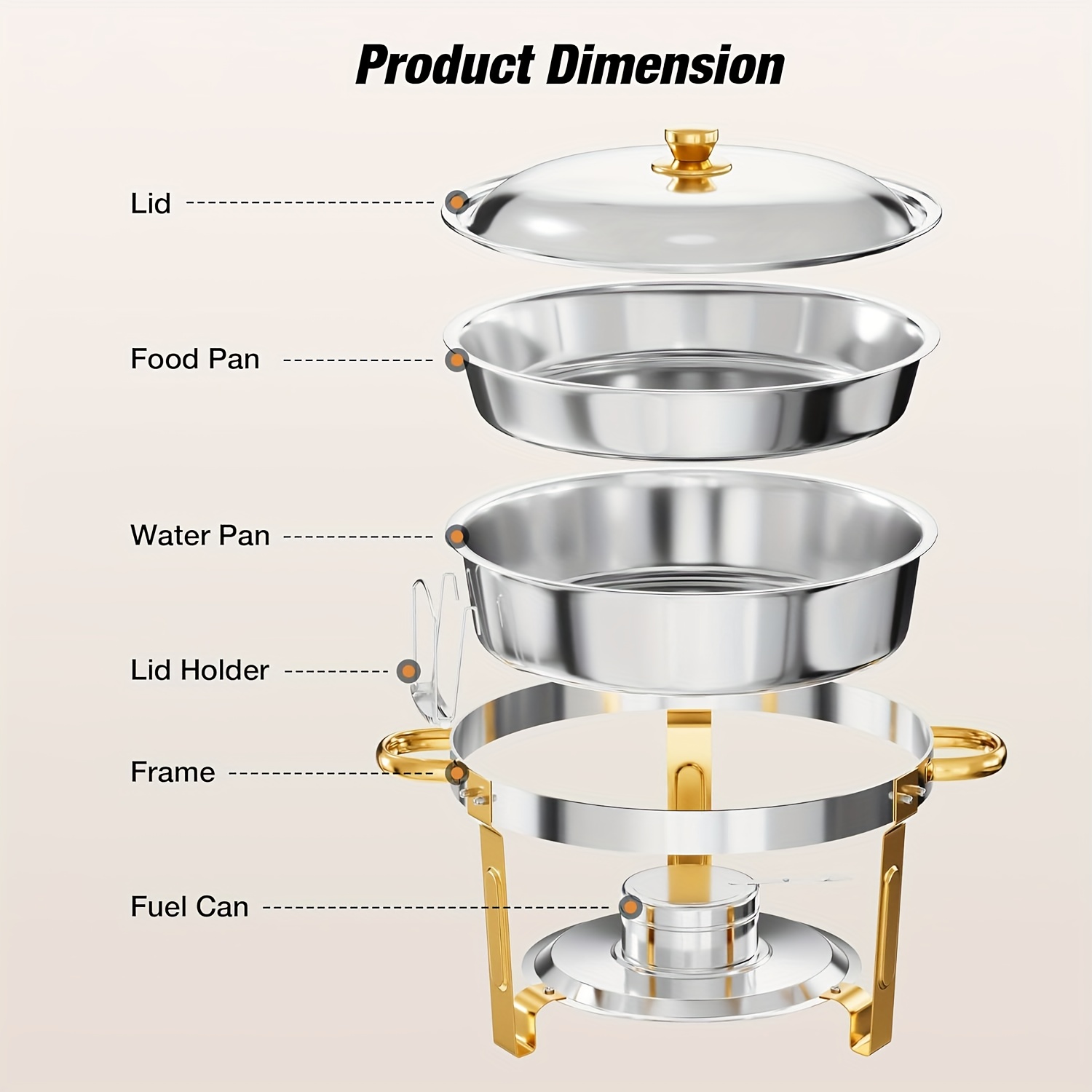 6/9QT Chafing Dishes For Buffe - огляд і ціна Event & Party Supply