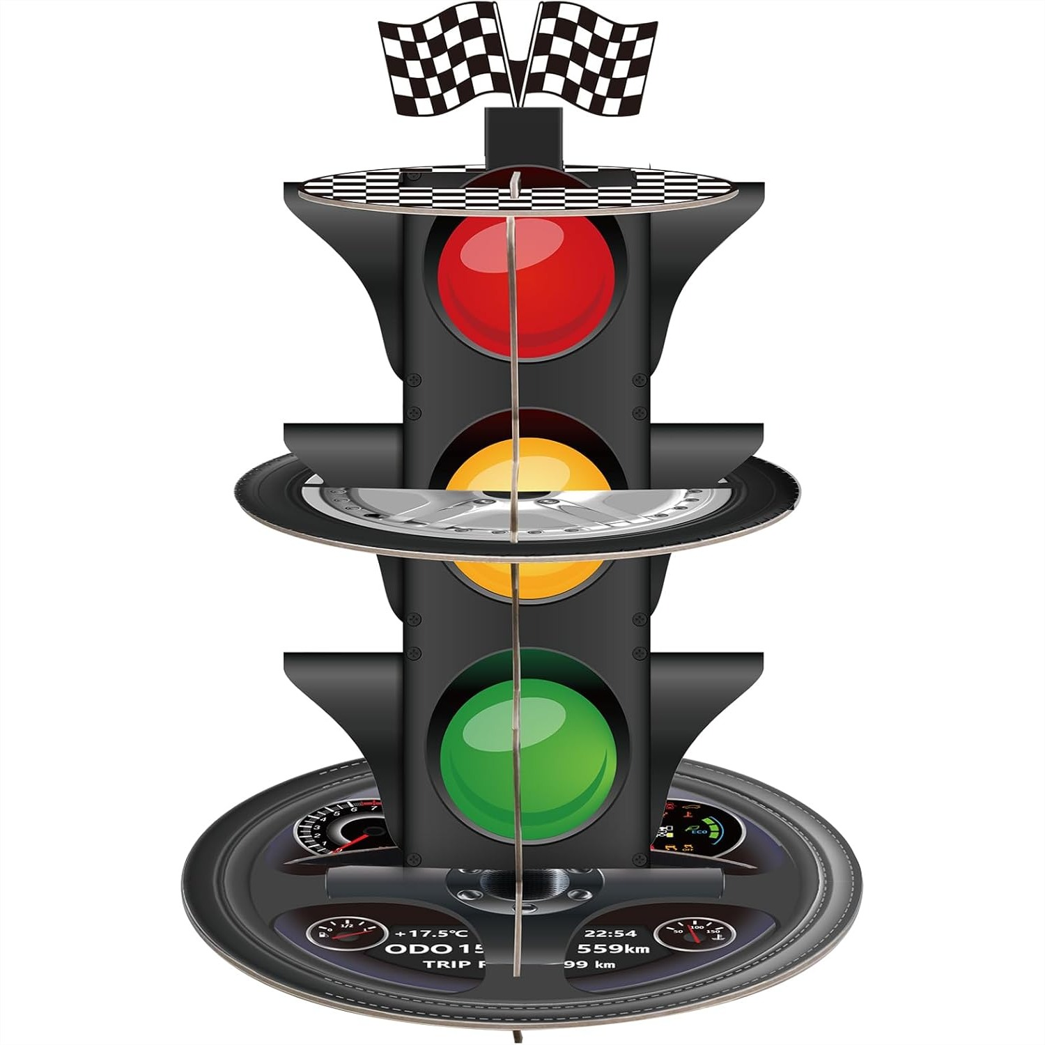 3-Tier Race Car Cupcake Stand, - огляд і ціна Cupcake Stand Tier